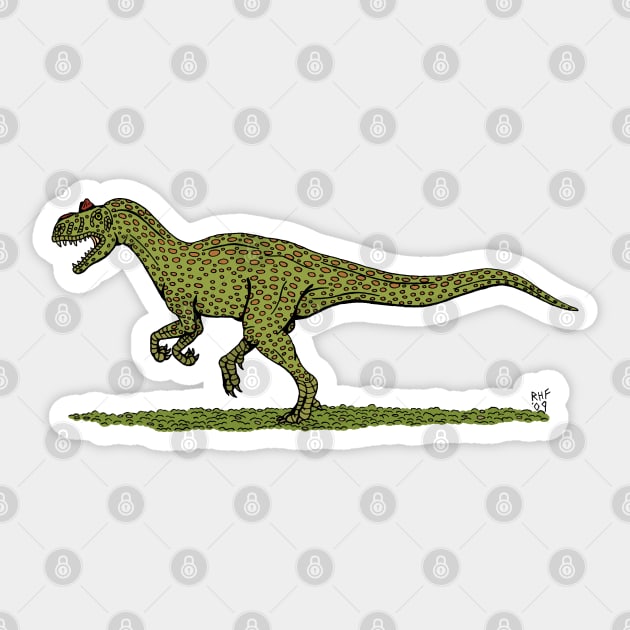 Allosaurus Sticker by AzureLionProductions